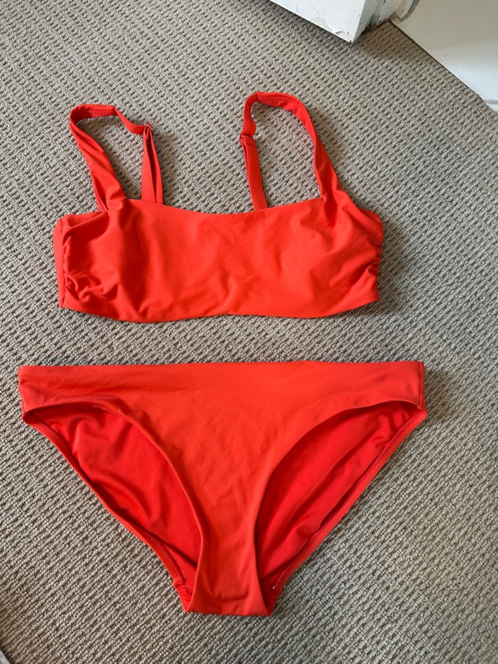 Athleta orange swim set M